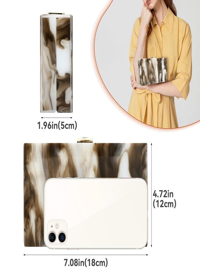 Simcat Acrylic Handbags for Women Marbling Evening Purses Elegant Party Clutch Crossbody Bag for Lady Evening Prom Banquet - Image 5